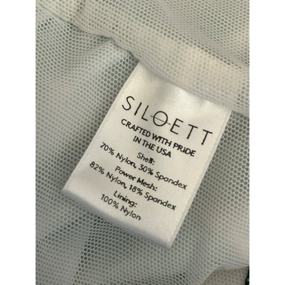 Siloett Women's V Neck Blue Floral One Piece Bathing Suit Size 14 Soft Cup NWT - Picture 5 of 9